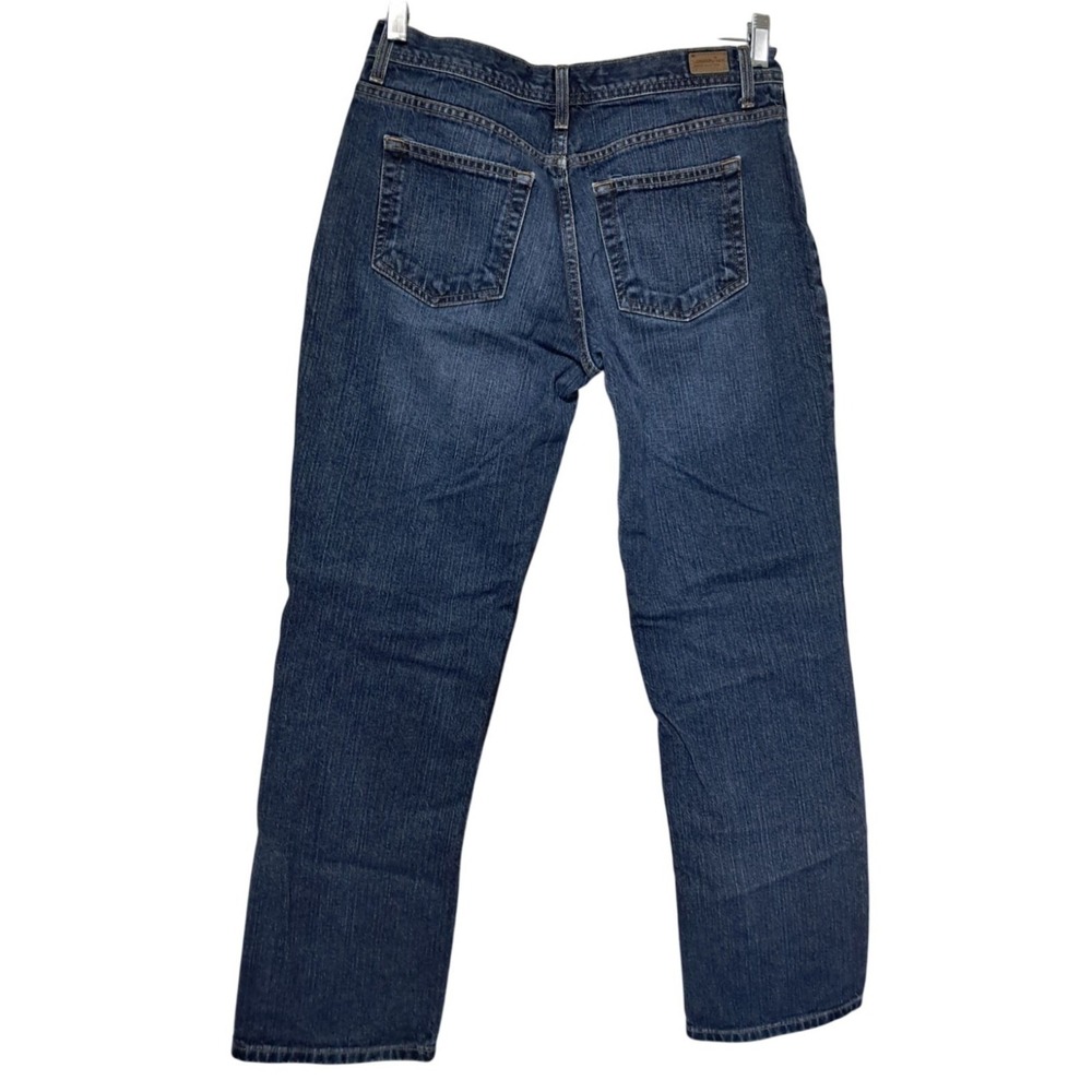 London Jean Straight Leg Jeans Women Size 8 Dark Wash 100% Cotton Denim